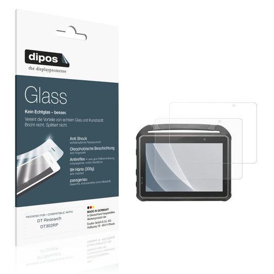 Matte Displayschutzfolie von dipos passend für DT Research DT302RP, 9H kratzfest und blasenfrei montiert