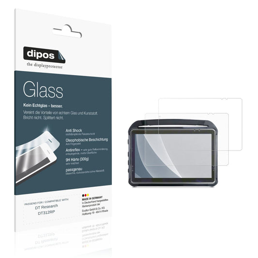 Matte Displayschutzfolie von dipos passend für DT Research DT312RP, 9H kratzfest und blasenfrei montiert