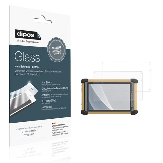 Matte Displayschutzfolie von dipos passend für DT Research DT381RP, 9H kratzfest und blasenfrei montiert
