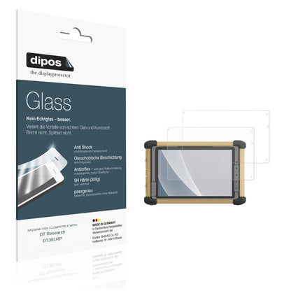 Matte Displayschutzfolie von dipos passend für DT Research DT381RP, 9H kratzfest und blasenfrei montiert