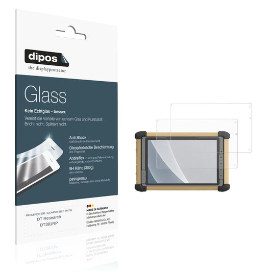 Matte Displayschutzfolie von dipos passend für DT Research DT381RP, 9H kratzfest und blasenfrei montiert