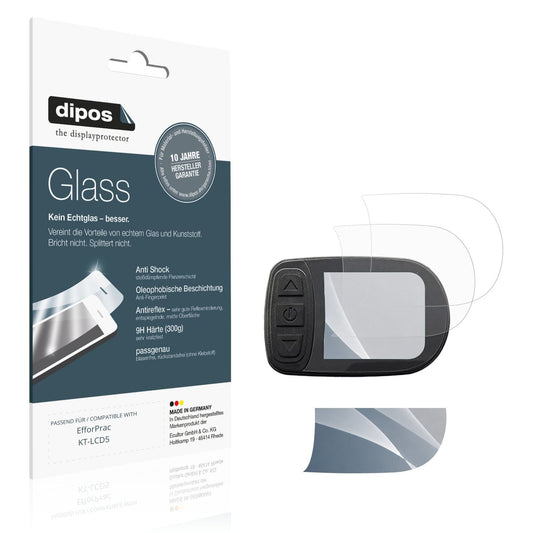 Matte Displayschutzfolie von dipos passend für EfforPrac KT-LCD5, 9H kratzfest und blasenfrei montiert
