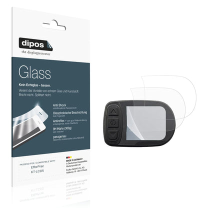 Matte Displayschutzfolie von dipos passend für EfforPrac KT-LCD5, 9H kratzfest und blasenfrei montiert