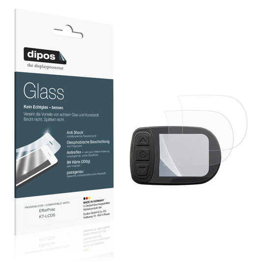 Matte Displayschutzfolie von dipos passend für EfforPrac KT-LCD5, 9H kratzfest und blasenfrei montiert