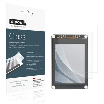 Matte Displayschutzfolie von dipos passend für Elecrow CrowPanel 2.8 Zoll, 9H kratzfest und blasenfrei montiert