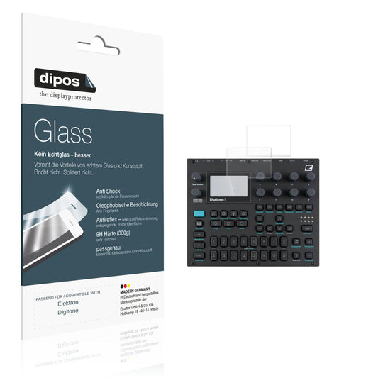 Matte Displayschutzfolie von dipos passend für Elektron Digitone, 9H kratzfest und blasenfrei montiert