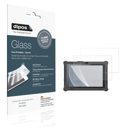 Matte Displayschutzfolie von dipos passend für Emdoor EM-I20A, 9H kratzfest und blasenfrei montiert