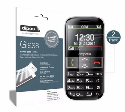 Matte Displayschutzfolie von dipos passend für Emporia Euphoria V50, 9H kratzfest und blasenfrei montiert