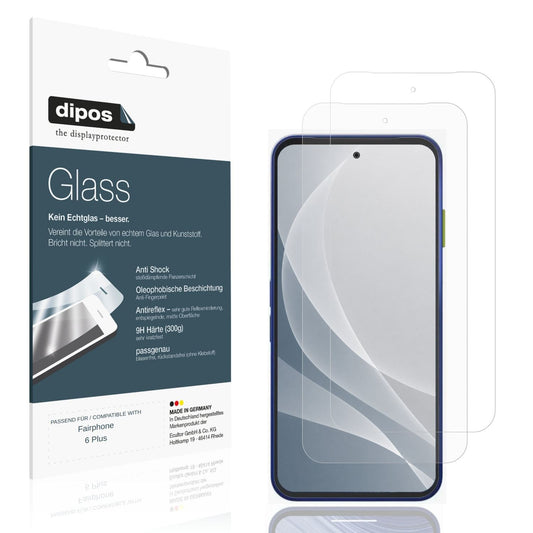 Matte Displayschutzfolie von dipos passend für Fairphone 6 Plus, 9H kratzfest und blasenfrei montiert