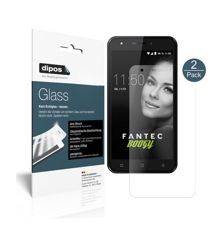 Matte Displayschutzfolie von dipos passend für Fantec Boogy, 9H kratzfest und blasenfrei montiert
