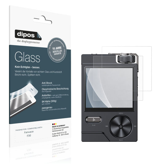 Matte Displayschutzfolie von dipos passend für Fanvace F30, 9H kratzfest und blasenfrei montiert