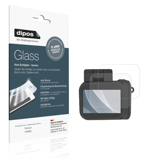 Matte Displayschutzfolie von dipos passend für fceoul Y4000, 9H kratzfest und blasenfrei montiert