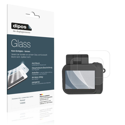Matte Displayschutzfolie von dipos passend für fceoul Y4000, 9H kratzfest und blasenfrei montiert