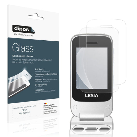 Matte Displayschutzfolie von dipos passend für FEGA Flip Senior 2, 9H kratzfest und blasenfrei montiert