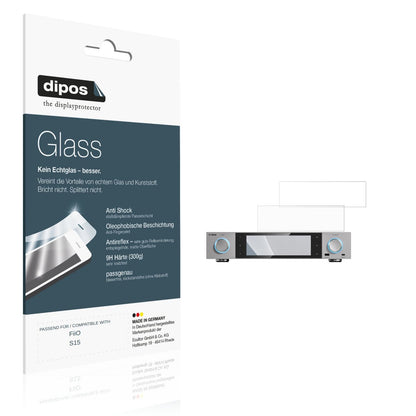 Matte Displayschutzfolie von dipos passend für FiiO S15, 9H kratzfest und blasenfrei montiert