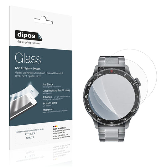 Matte Displayschutzfolie von dipos passend für FITFLEX SML21, 9H kratzfest und blasenfrei montiert