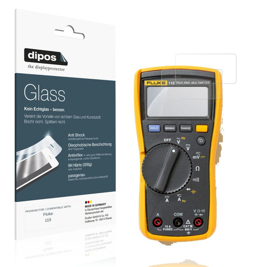 Matte Displayschutzfolie von dipos passend für Fluke 115, 9H kratzfest und blasenfrei montiert