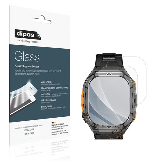 Matte Displayschutzfolie von dipos passend für FOGOIN Thor 3.0, 9H kratzfest und blasenfrei montiert