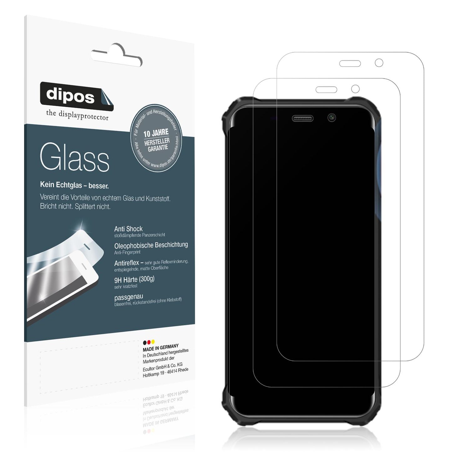Matte Displayschutzfolie von dipos passend für Fossibot F101P, 9H kratzfest und blasenfrei montiert