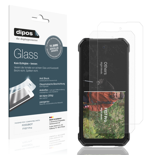 Matte Displayschutzfolie von dipos passend für FOSSiBOT F107 Pro, 9H kratzfest und blasenfrei montiert