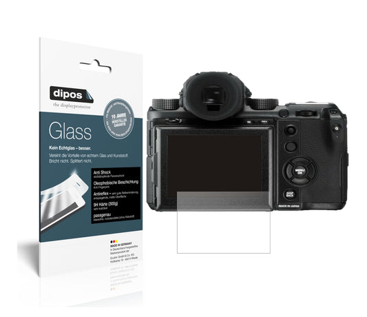 Matte Displayschutzfolie von dipos passend für Fujifilm GFX 50S II, 9H kratzfest und blasenfrei montiert