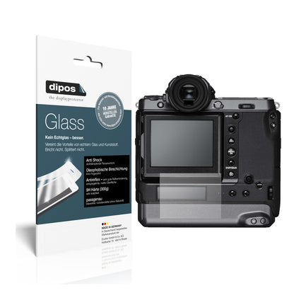 Matte Displayschutzfolie von dipos passend für Fujifilm GFX100, 9H kratzfest und blasenfrei montiert
