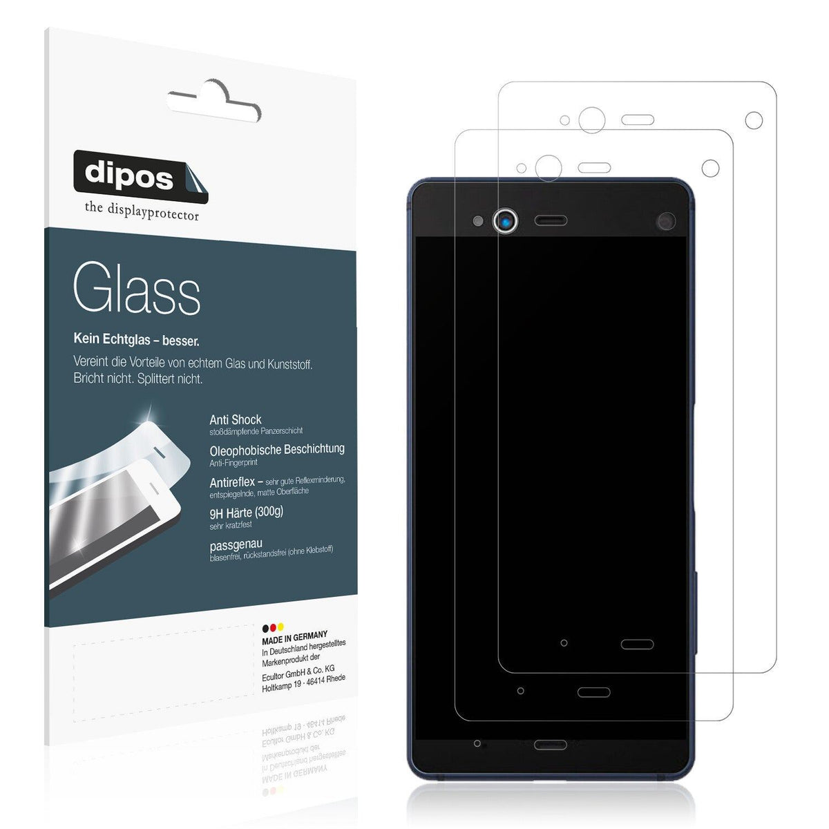 Matte Displayschutzfolie von dipos passend für Fujitsu Arrows NX F-01K, 9H kratzfest und blasenfrei montiert