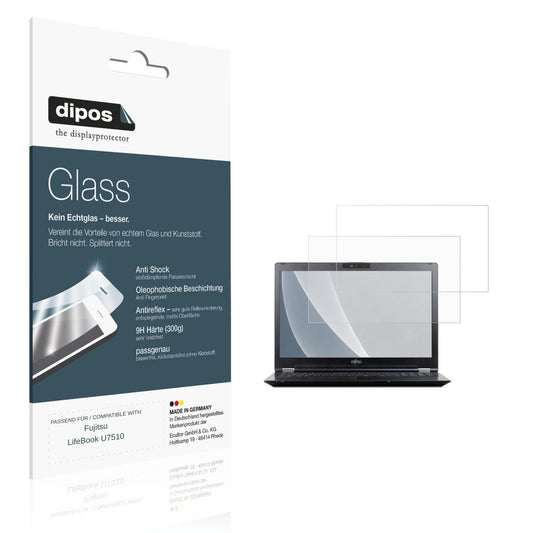Matte Displayschutzfolie von dipos passend für Fujitsu LifeBook U7510, 9H kratzfest und blasenfrei montiert