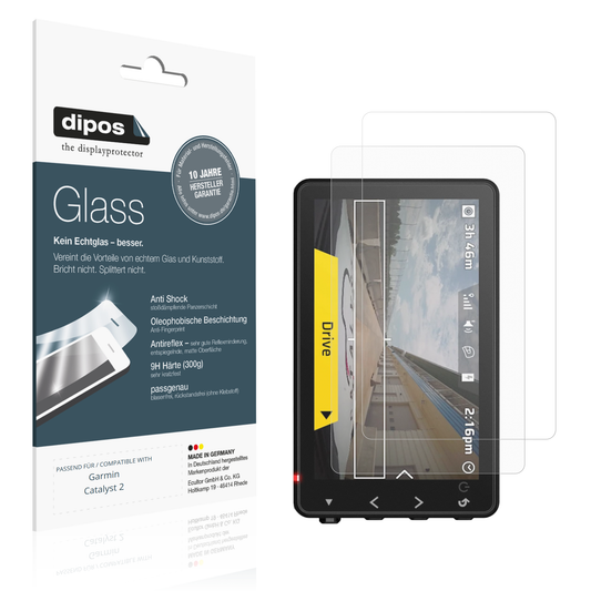 Matte Displayschutzfolie von dipos passend für Garmin Catalyst 2, 9H kratzfest und blasenfrei montiert