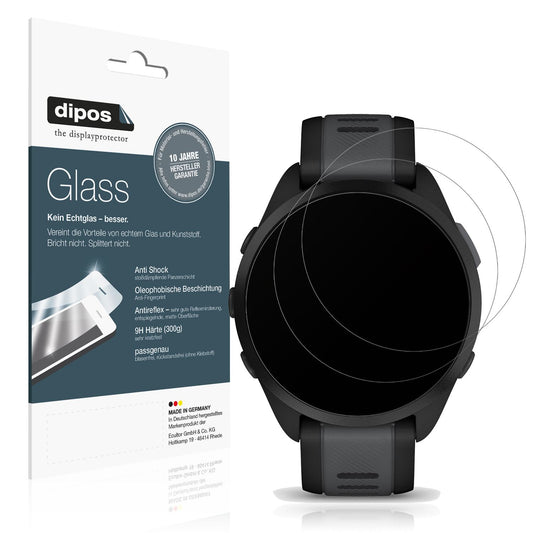 Matte Displayschutzfolie von dipos passend für Garmin Forerunner 165, 9H kratzfest und blasenfrei montiert