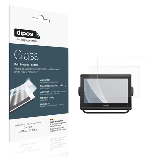 Matte Displayschutzfolie von dipos passend für Garmin GPSMAP 923XSV, 9H kratzfest und blasenfrei montiert