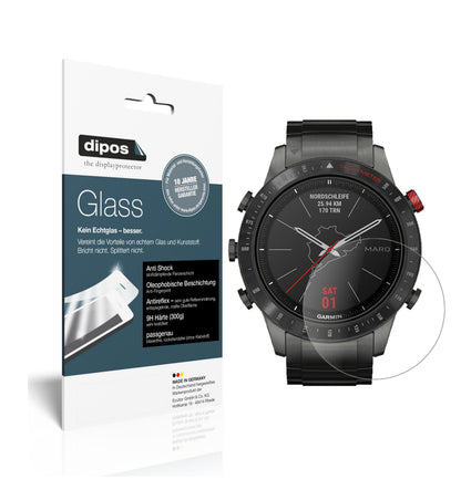 Matte Displayschutzfolie von dipos passend für Garmin MARQ Driver, 9H kratzfest und blasenfrei montiert
