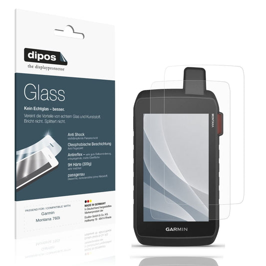 Matte Displayschutzfolie von dipos passend für Garmin Montana 760i, 9H kratzfest und blasenfrei montiert