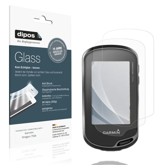 Matte Displayschutzfolie von dipos passend für Garmin Oregon 750t, 9H kratzfest und blasenfrei montiert