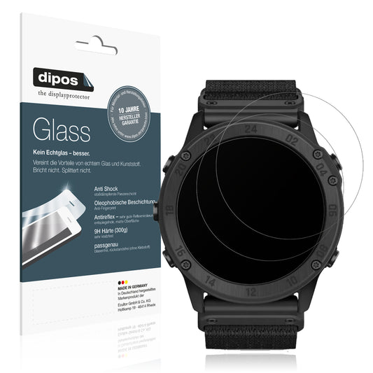 Matte Displayschutzfolie von dipos passend für Garmin Tactix Delta Solar Ballistic, 9H kratzfest und blasenfrei montiert
