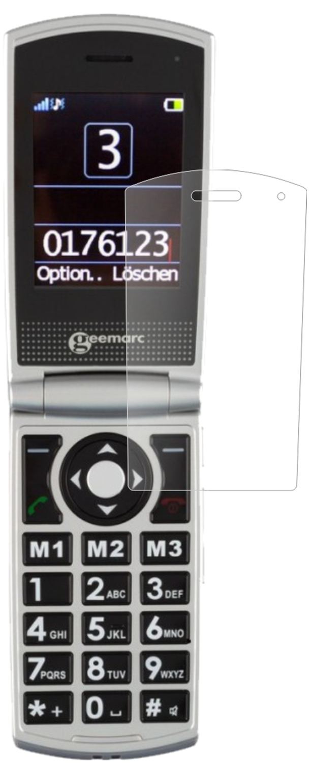 Matte Displayschutzfolie von dipos passend für Geemarc CL 8450, 9H kratzfest und blasenfrei montiert