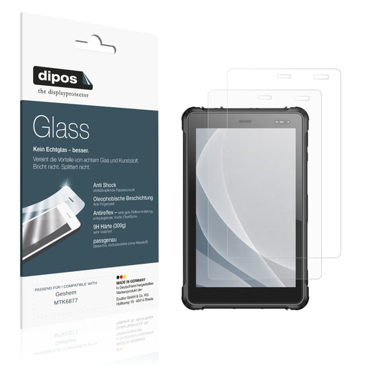 Matte Displayschutzfolie von dipos passend für Geshem MTK6877, 9H kratzfest und blasenfrei montiert