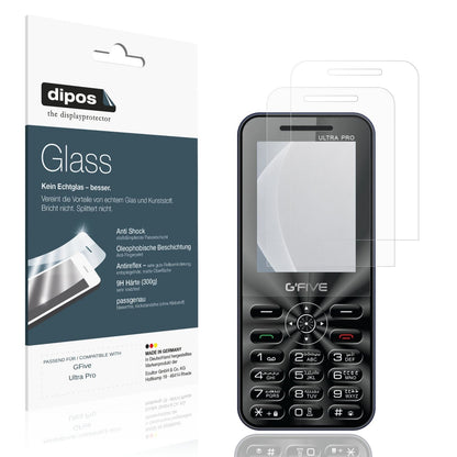 Matte Displayschutzfolie von dipos passend für GFive Ultra Pro, 9H kratzfest und blasenfrei montiert
