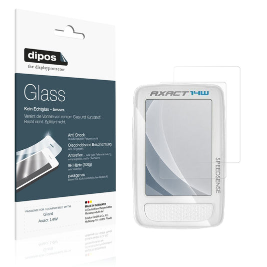 Matte Displayschutzfolie von dipos passend für Giant Axact 14W, 9H kratzfest und blasenfrei montiert