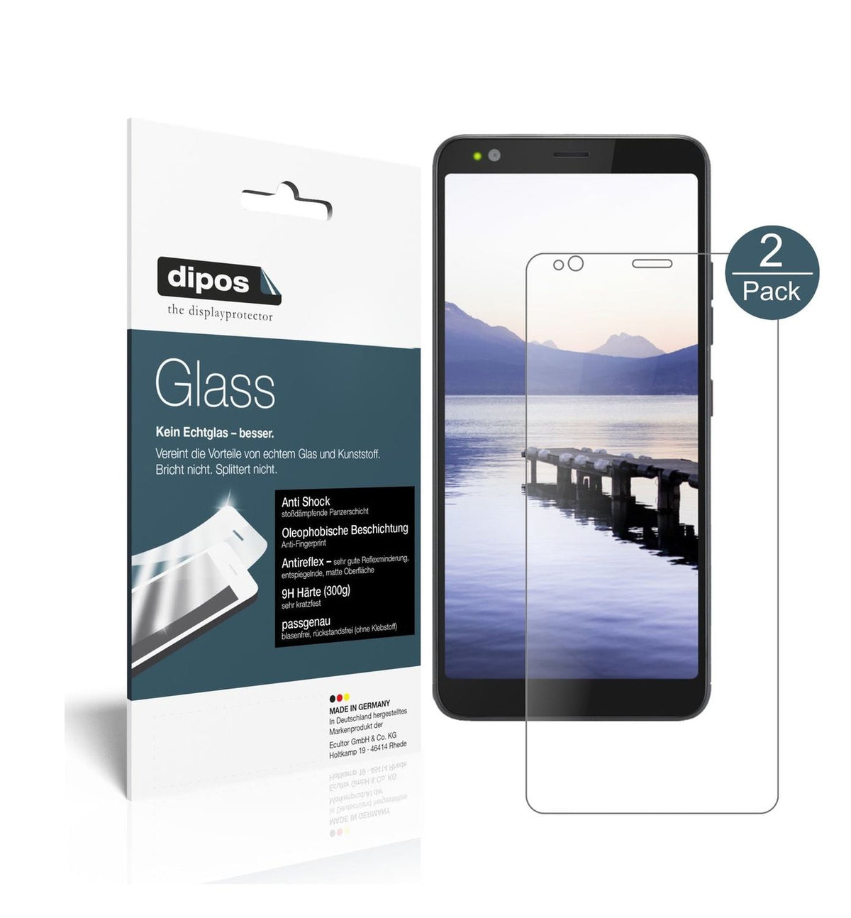 Matte Displayschutzfolie von dipos passend für Gigaset GS370, 9H kratzfest und blasenfrei montiert