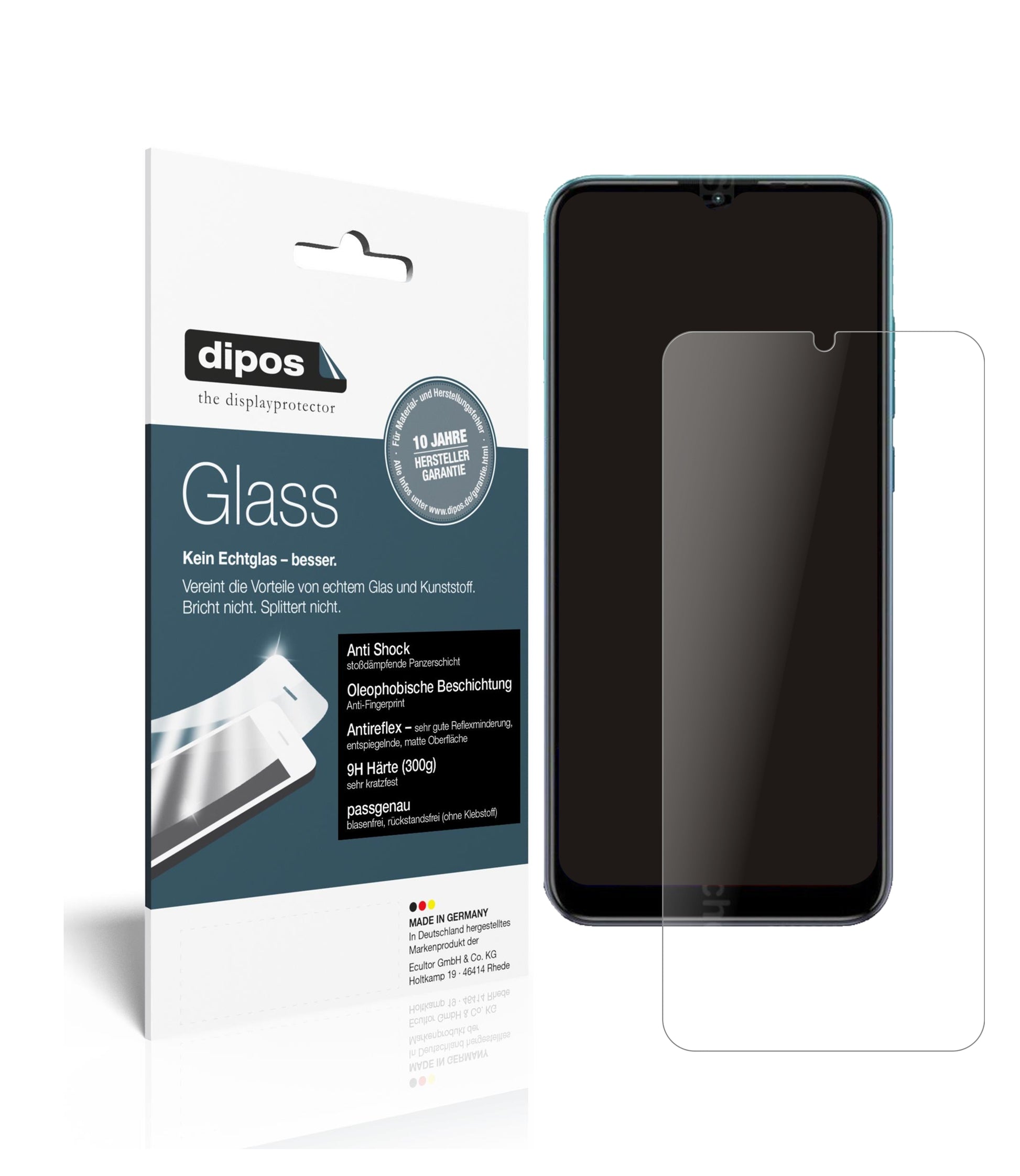 Matte Displayschutzfolie von dipos passend für Gionee S12 Lite, 9H kratzfest und blasenfrei montiert
