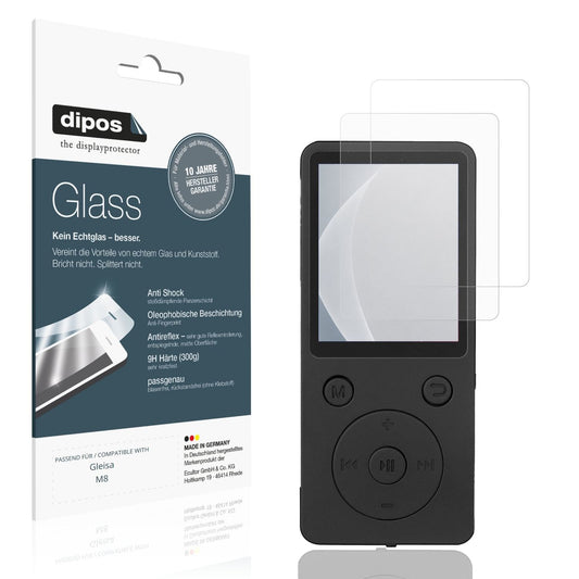 Matte Displayschutzfolie von dipos passend für Gleisa M8, 9H kratzfest und blasenfrei montiert