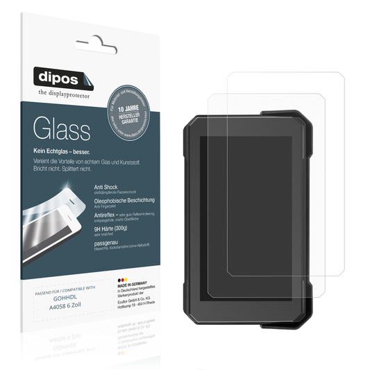 Matte Displayschutzfolie von dipos passend für GOHHDL A4058 6 Zoll, 9H kratzfest und blasenfrei montiert