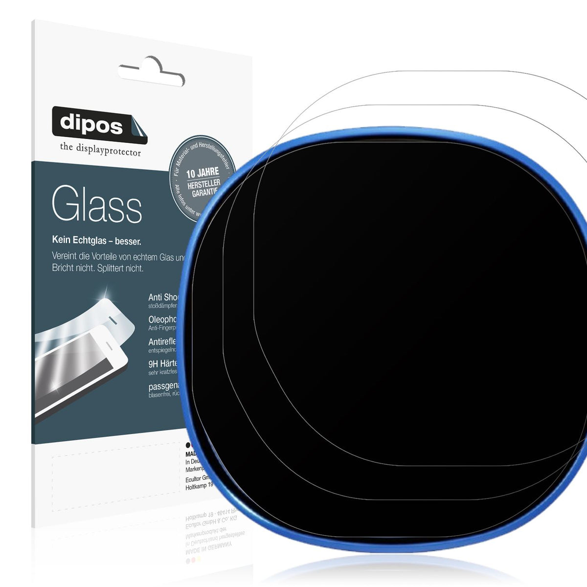 Matte Displayschutzfolie von dipos passend für Goofly Chrono Pro, 9H kratzfest und blasenfrei montiert