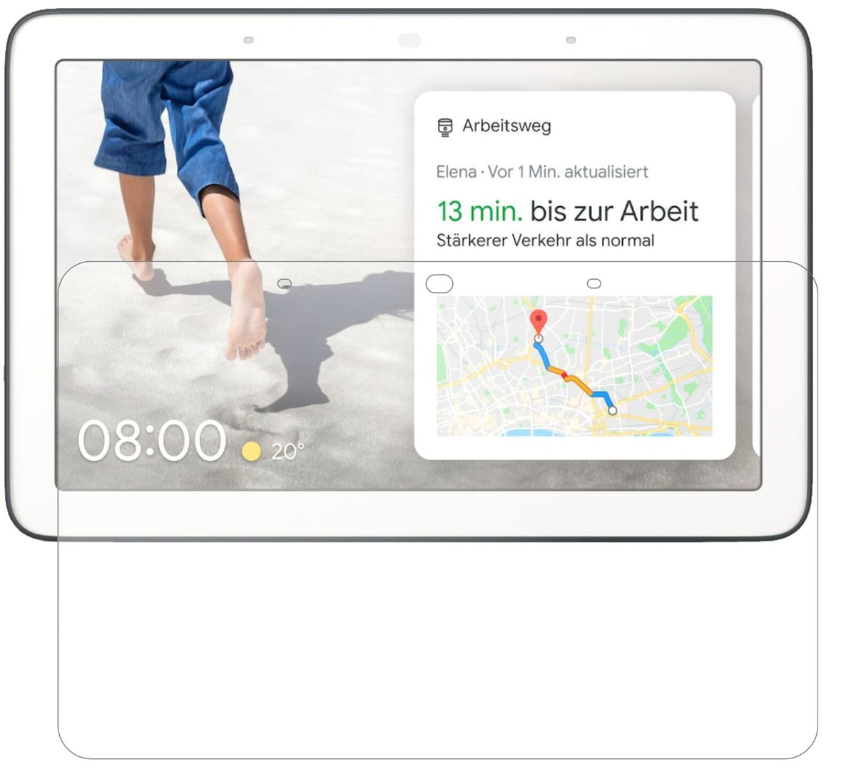 Matte Displayschutzfolie von dipos passend für Google Nest Hub, 9H kratzfest und blasenfrei montiert