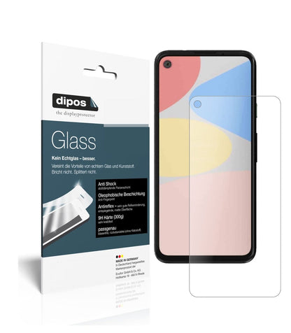 Matte Displayschutzfolie von dipos passend für Google Pixel 4a, 9H kratzfest und blasenfrei montiert