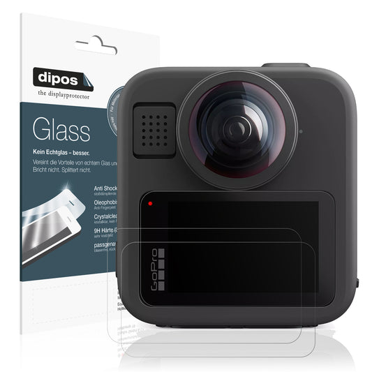 Matte Displayschutzfolie von dipos passend für GoPro Max 2, 9H kratzfest und blasenfrei montiert