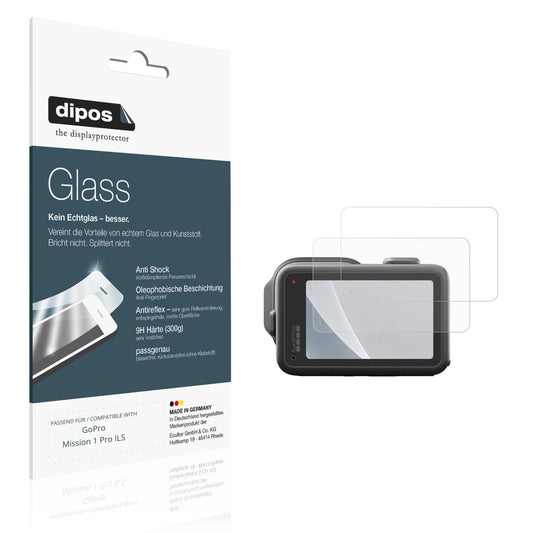 Matte Displayschutzfolie von dipos passend für GoPro Mission 1 Pro ILS, 9H kratzfest und blasenfrei montiert