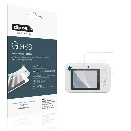 Matte Displayschutzfolie von dipos passend für Goshyda Kids Camera, 9H kratzfest und blasenfrei montiert