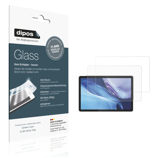 Matte Displayschutzfolie von dipos passend für Green Lion G-30 Ultra Tab, 9H kratzfest und blasenfrei montiert